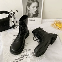 Martens, Tide, ретро короткие сапоги на плоской подошве со шнурками, коллекция 2022, подходят для весны и осени, популярно в интернете