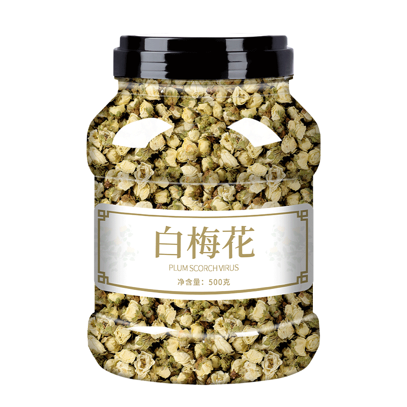 白梅花官方正品特级白梅花中药绿萼梅无硫白梅花花茶搭玫瑰茶干花