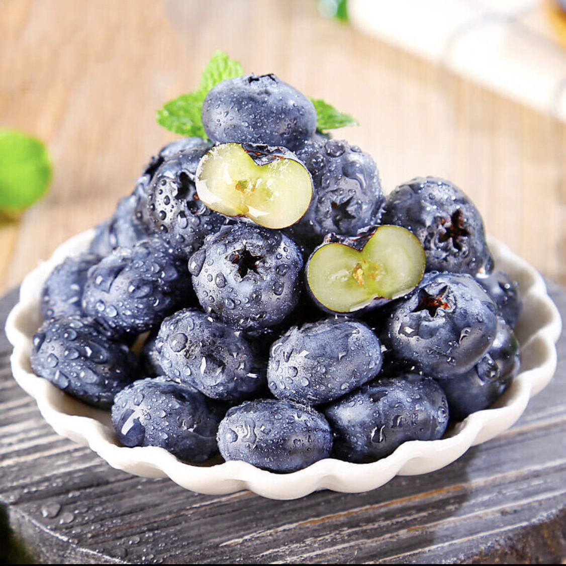 秘鲁进口蓝莓新鲜当季水果蓝梅鲜果高山怡颗甜莓整箱包邮