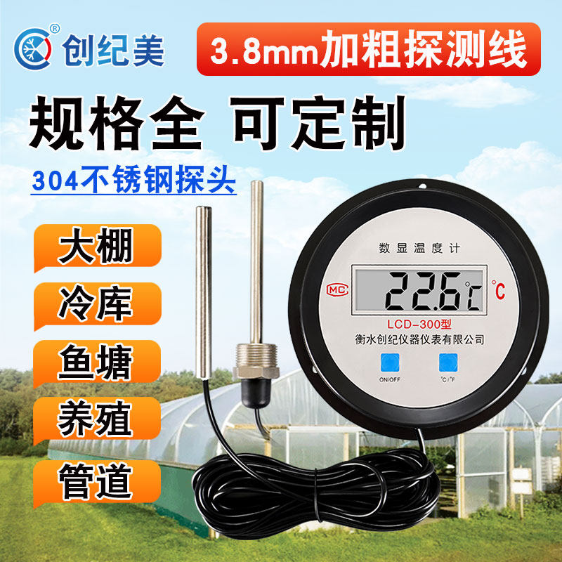 高精度电子数显温计带探头