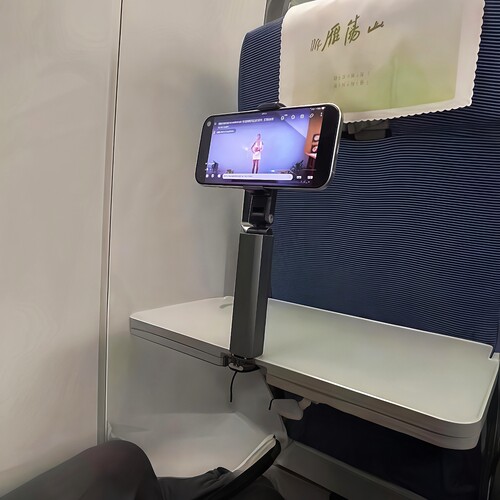 旅行手机支架高铁飞机随身便携桌面360旋转伸缩火车出差追剧神器