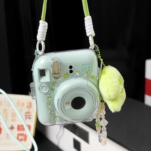 薄荷绿拍立得保护壳透明配件富士mini12保护套卡通外壳可爱装饰11