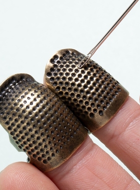 非遗传承铜质顶针老式防刺手指保护套传统刺绣缝纫专用工具