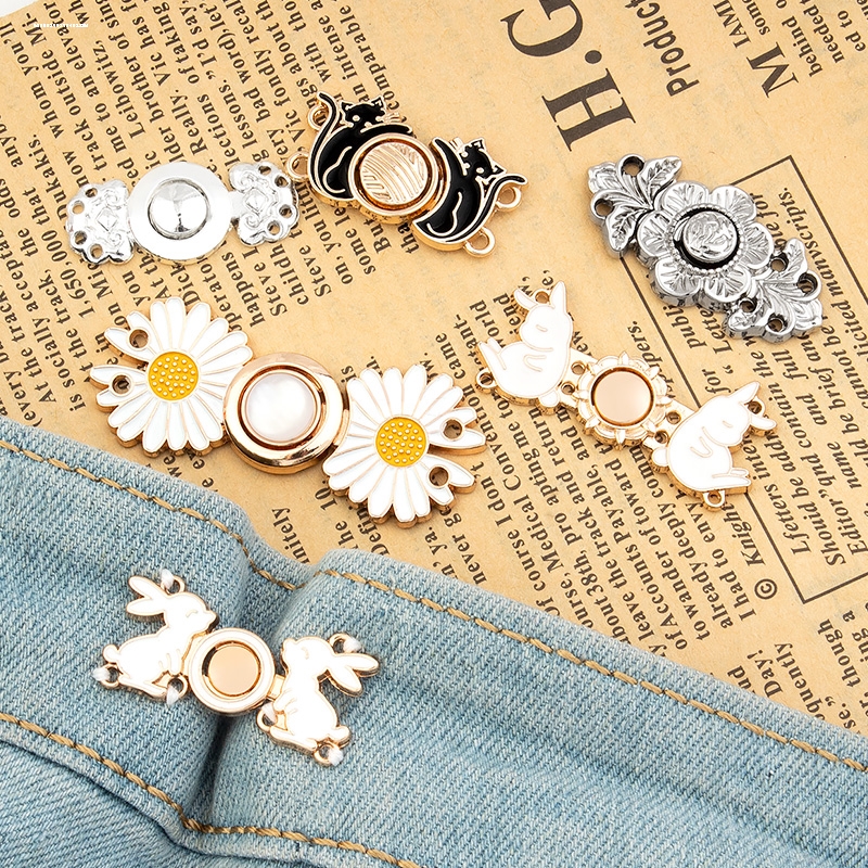 牛仔裤收腰纽扣神器裤子收紧裤腰大了改小旗袍裙子可调节固定扣子