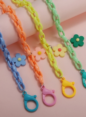 儿童口罩链亲子彩虹可爱彩色眼镜链绳多用途挂绳防丢绳
