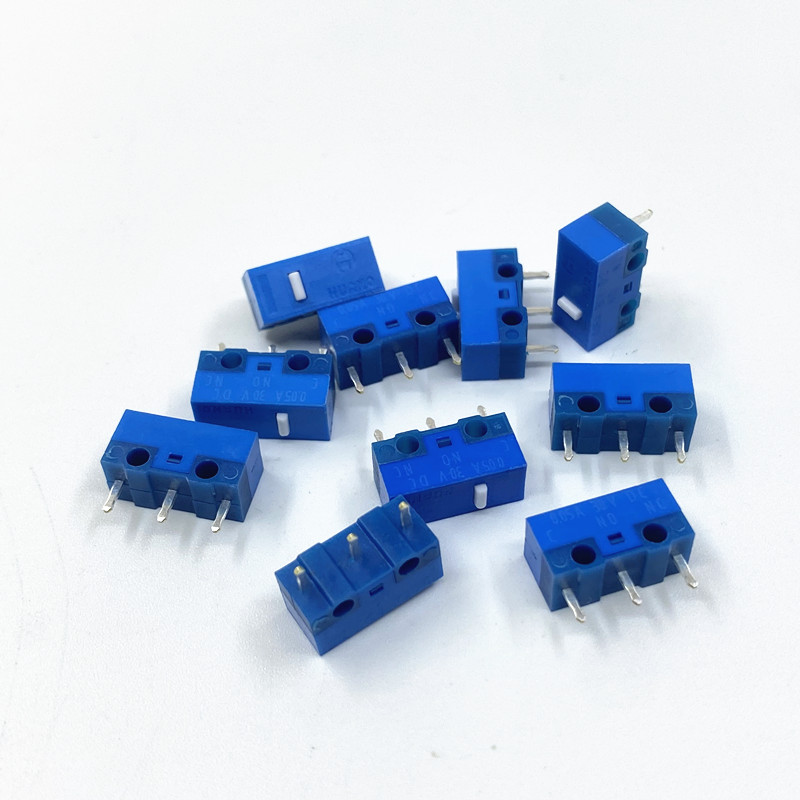 蓝壳白点微动开关huano2000万次