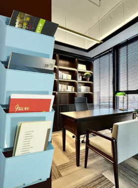 装得快AC18磁性挂式A4横资料架文件盒车间设备电房资料存放挂盒