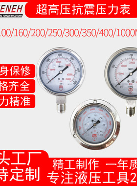 厂家直销NZJ系列硅油填充防潮不锈钢耐震压力表0-400Mpa