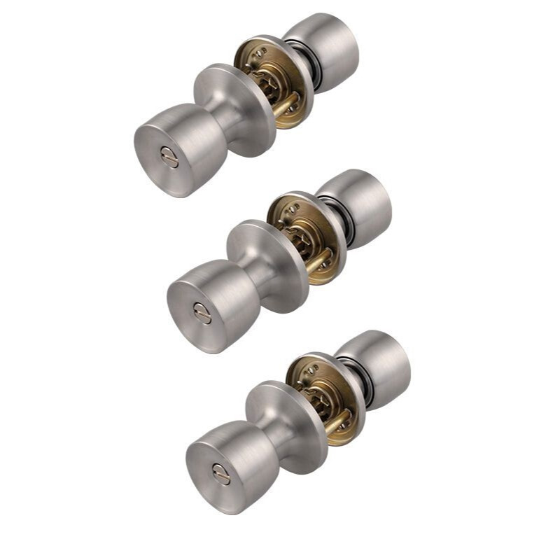 锌合金执手锁重型把手锁不锈钢三杆锁球型门锁防锈耐用