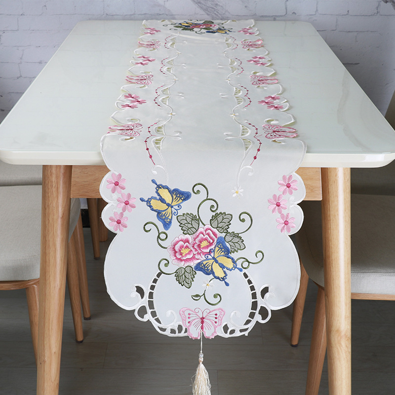 欧式现代简约桌旗美式奢华餐桌垫装饰布艺电视柜北欧中式茶几席巾