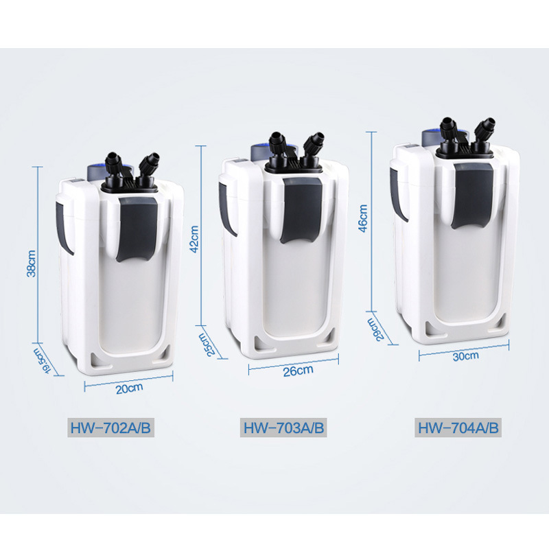 鱼缸过滤桶 水族箱外置过滤器 鱼缸用过滤机过滤器材HW-702A