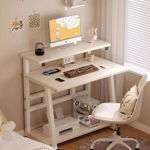 电脑桌台式 家用卧室床边可移动学习长桌小型简易办公工作台电竞桌
