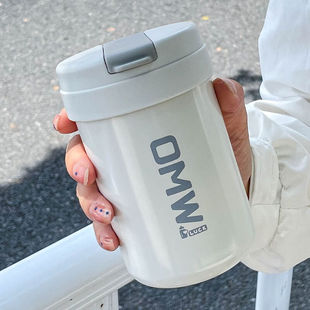 书穗儿简约迷你保温杯带吸管水杯小巧便携女士高颜值咖啡随行杯学