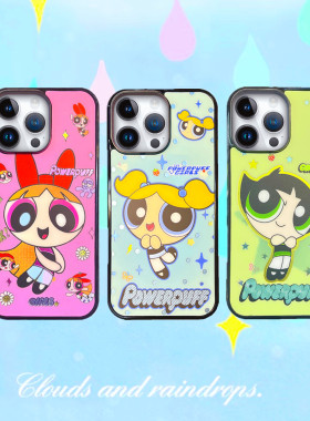 日本卡通可爱飞天小女警花花适用iPhone17ProMax手机壳i15/16PM软壳全包防摔苹果13外壳17air保护套14pro潮流