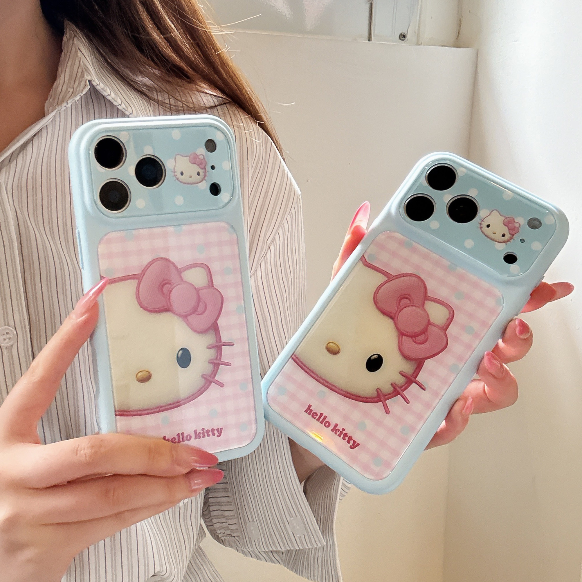 三丽鸥可爱粉Kitty凯蒂猫适用苹果17Pro手机壳iPhone16promax软壳卡通15PM保护套全包镜头个性17Promax外壳新