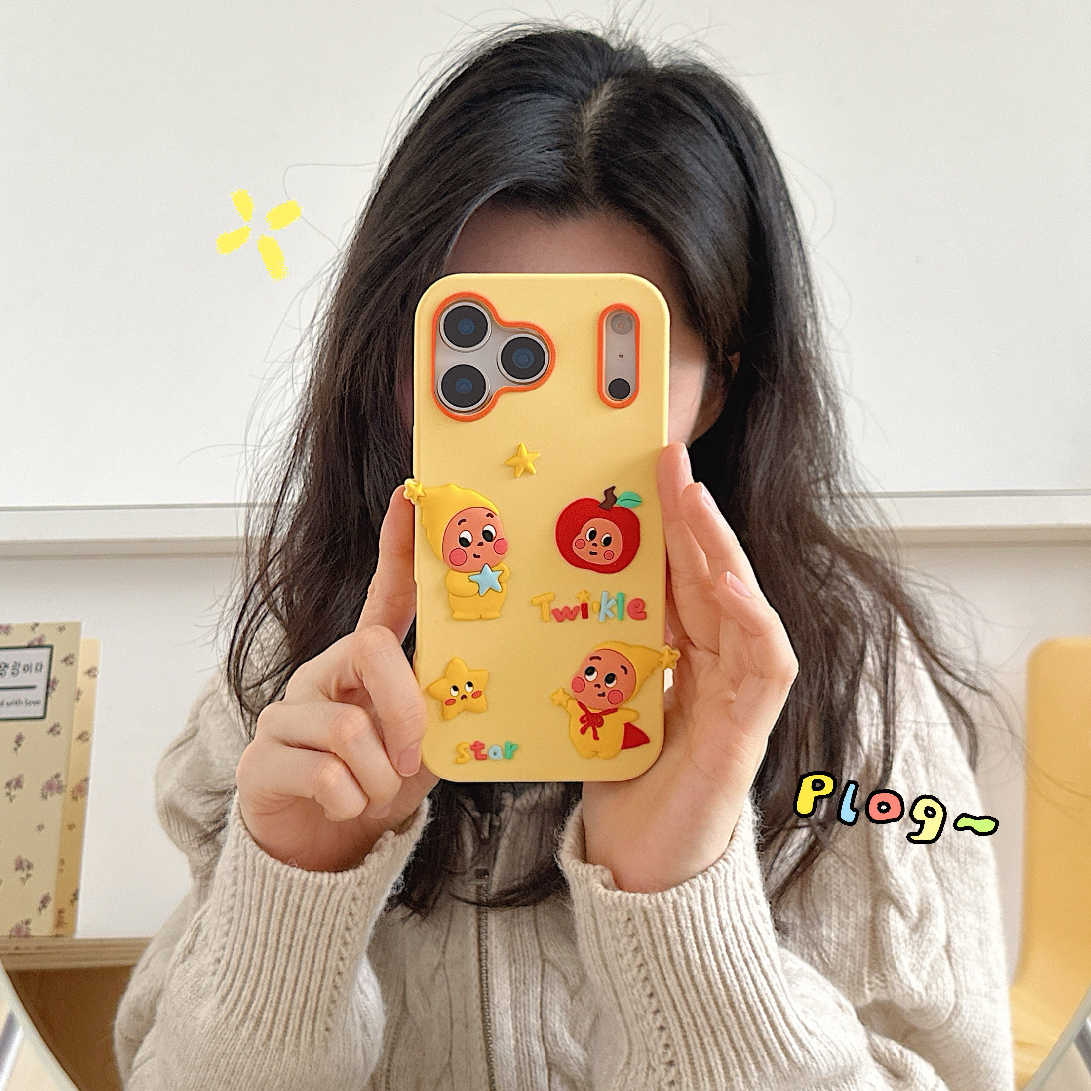 日本卡通星星人立体公仔适用苹果iPhone17ProMax手机壳