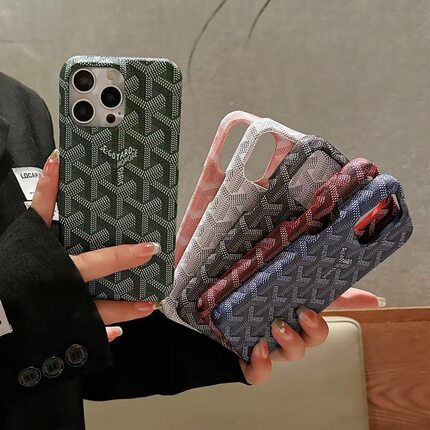日本潮牌GOYARD戈雅个性狗牙适用苹果iPhone16ProMax手机壳i17时尚皮套i13/14pro软壳情侣款15PM保护套16外壳