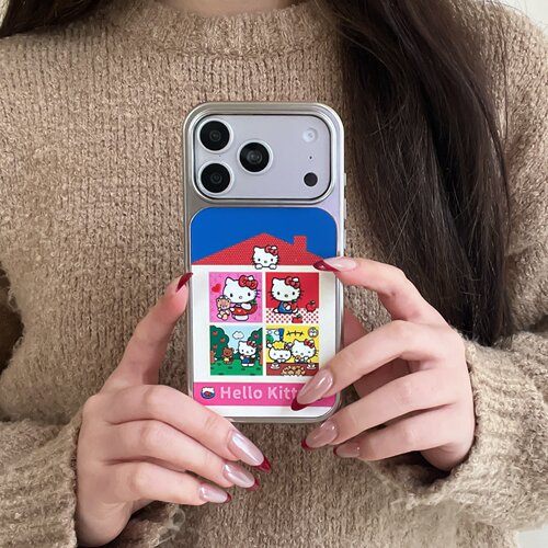 凯蒂猫可爱电镀银苹果17PM手机壳