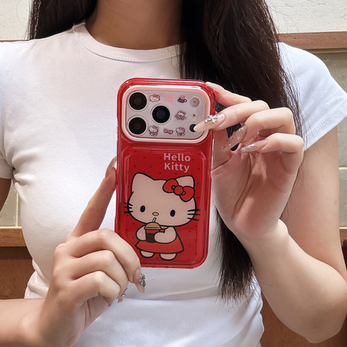 三丽鸥红凯蒂猫苹果18Pro手机壳