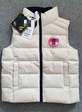 自留25年秋冬新款120-160女童中大童时尚洋气款米色加棉棉服马甲