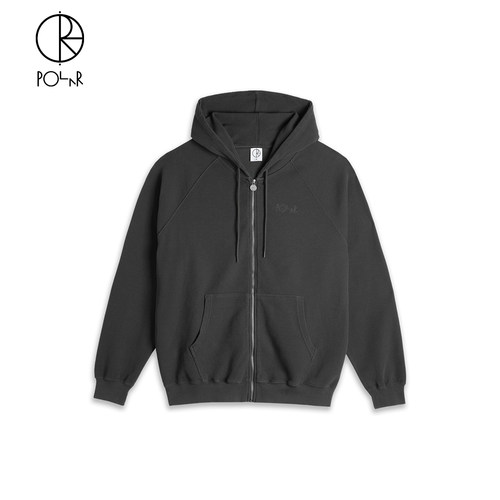PolarSkateCo华夫格拉链帽衫