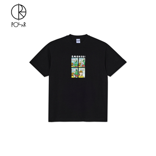 Smoker Tee 25新品 T恤 Polar 趣味漫画印花街头休闲短袖 Skate