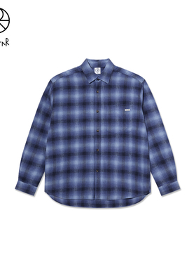 Polar Skate Co Mitchell Ls Shirt 贴布logo格纹休闲长袖衬衫男
