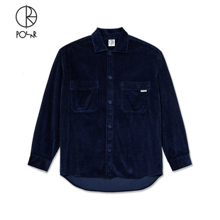 Big Boy 衬衫 Skate 纯色灯芯绒复古长袖 Overshirt Polar Cord