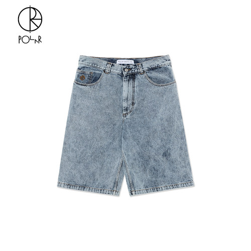 PolarSkateCo做旧街头牛仔短裤