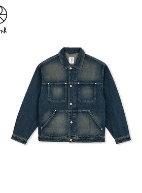 Polar Skate Co Patrik Jacket Denim 复古铆钉多口袋牛仔夹克男