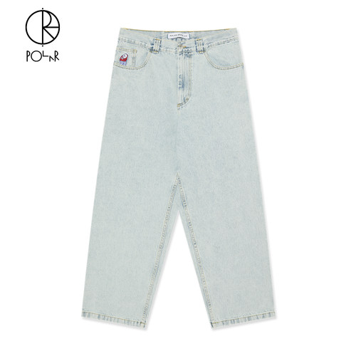 明星同款阔腿老爹牛仔裤