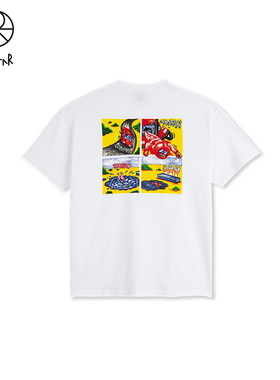 Polar Skate Co Crash Tee 夏季个性印花宽松滑板运动男女短袖T恤