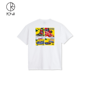 Crash Tee 夏季 Polar 印花宽松滑板运动男女短袖 个性 T恤 Skate