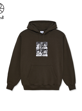 Polar Skate Co Punch Dave Hoodie春季印花加绒宽松连帽衫卫衣男