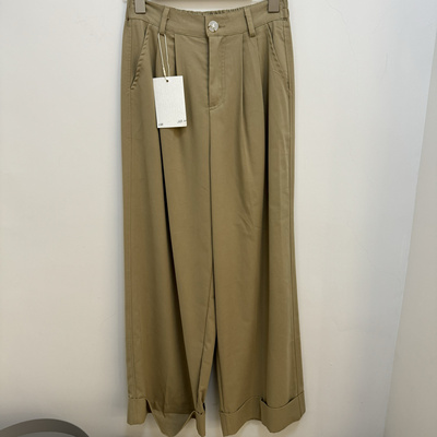 实体精品女装店 24春夏女装 百搭纯色宽松阔腿休闲裤 现货秒发