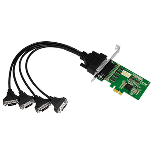 宇泰工业级pci-e串口卡转rs232九针COM电脑扩展卡rs485/422串口卡