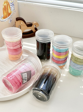 高弹力扎马尾彩色无接缝毛巾圈儿童不伤发发绳简约头绳扎头发发圈