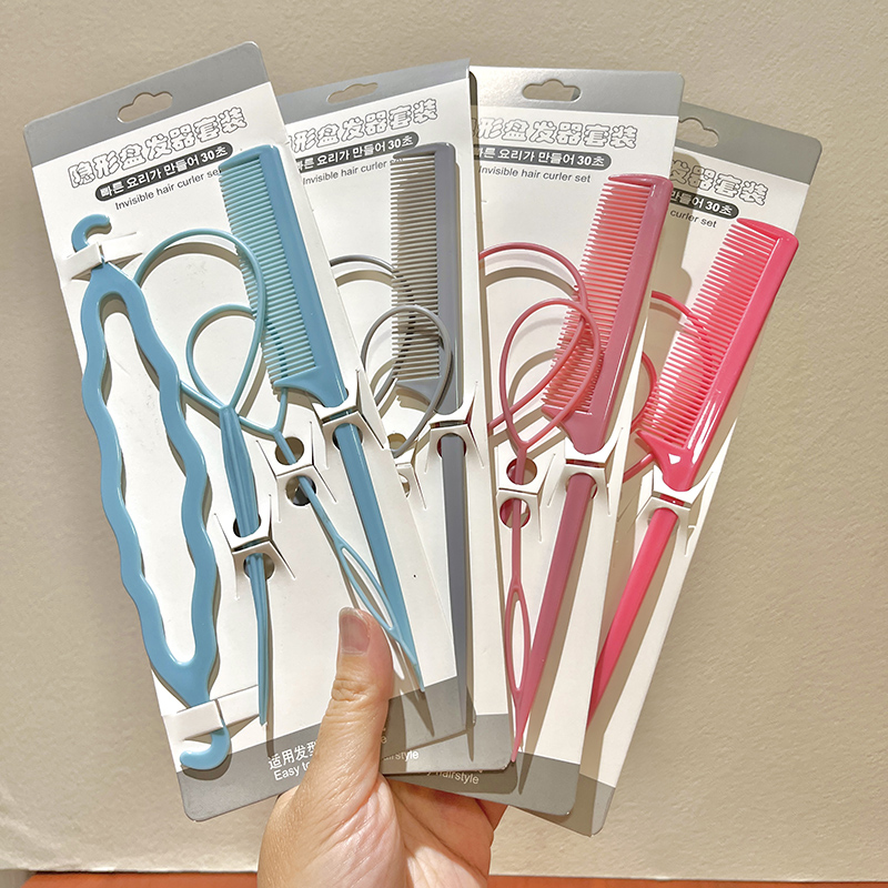 儿童编发工具盘发造型神器拉发针扎发穿发掏发梳子绑发套装女