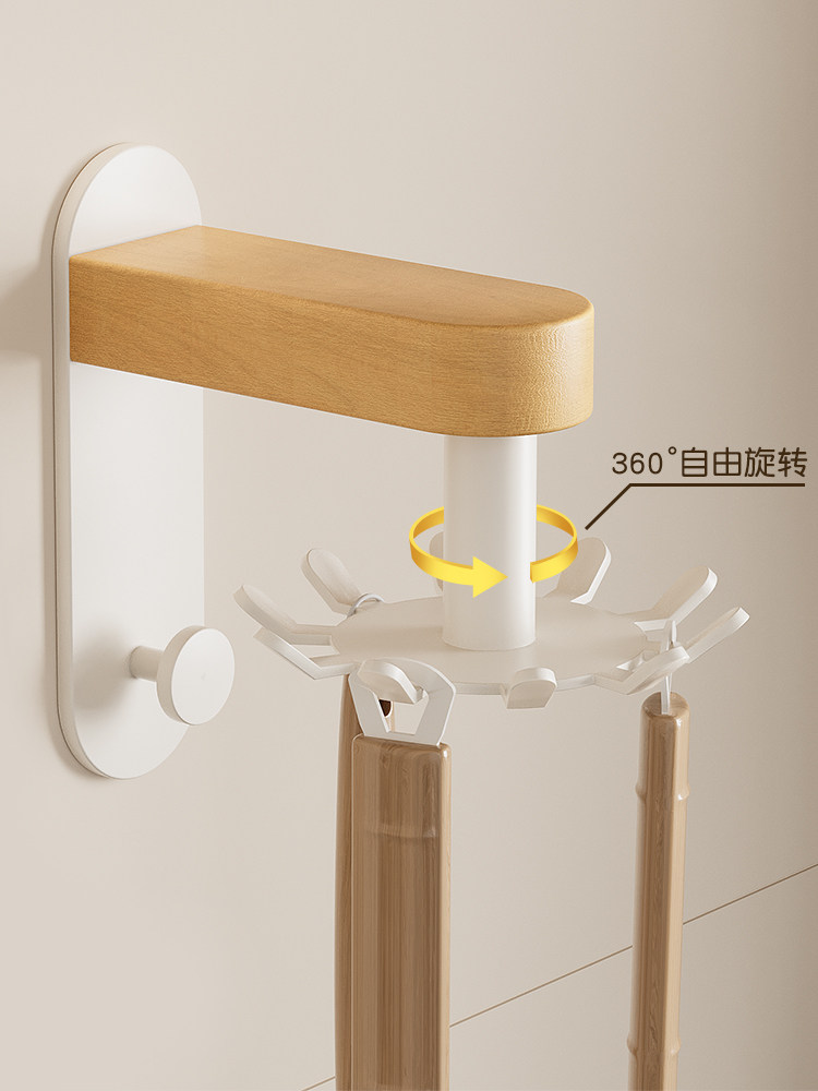 模范夫人厨房挂钩旋转多功能勺子锅铲收纳架厨具置物架免打孔挂架