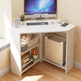 小型转角电脑桌台式家用办公桌简易桌子卧室墙角书桌学生书桌子