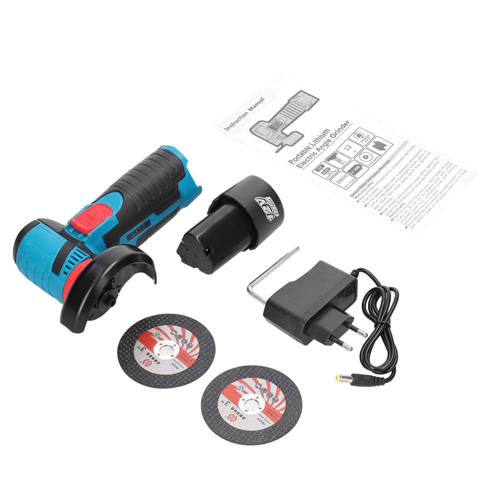 多功能无线锂电角磨机家用手磨机打磨切割机手砂轮电动角磨机