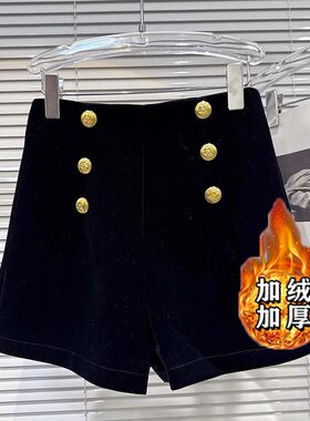 加绒加厚2026春季新款女轻奢名媛风内搭打底裤三分短裤靴裤MZ0066