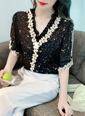 【有里布】2026春季新款金箔高闪气质黑色洋气百搭上衣D1547