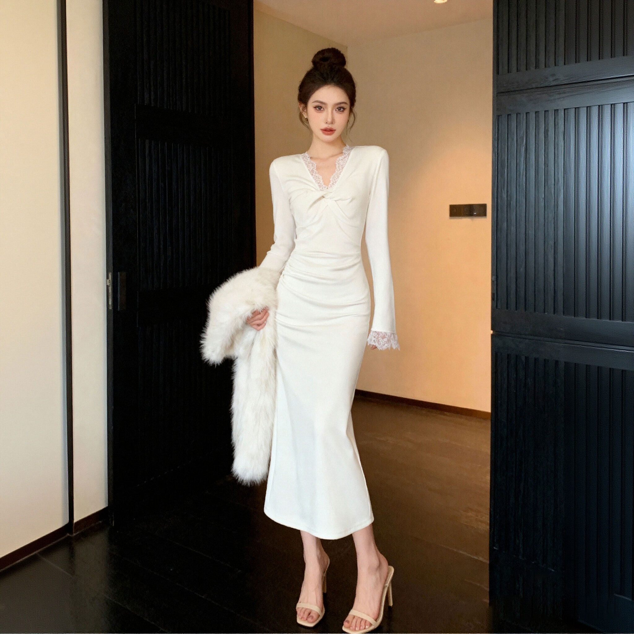 2026春季新款女高级感时尚名媛内搭温柔优雅风打底连衣裙D4249,女装/女士精品,连衣裙,淘宝优惠券,粉丝福利购,淘宝优惠卷