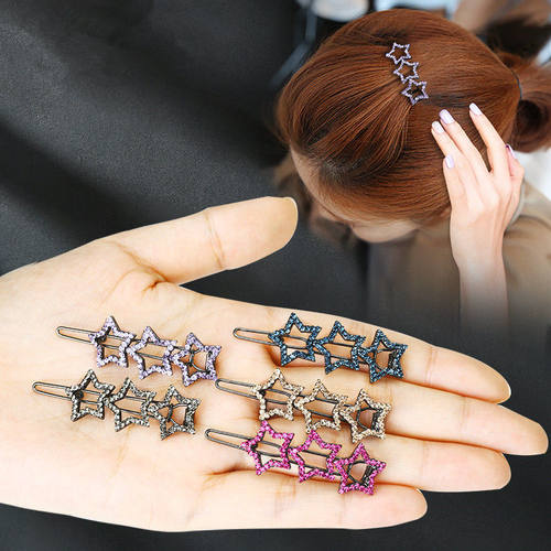 星星少女简约百搭水钻发夹