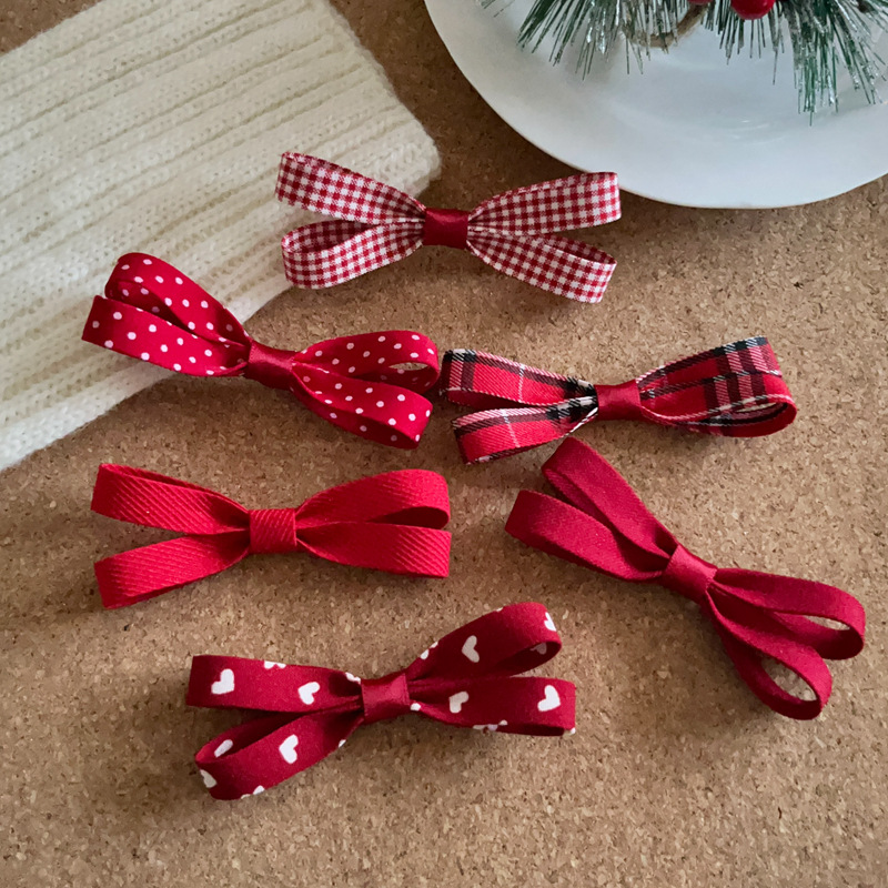 卷糖果儿童发夹韩系红色系发夹