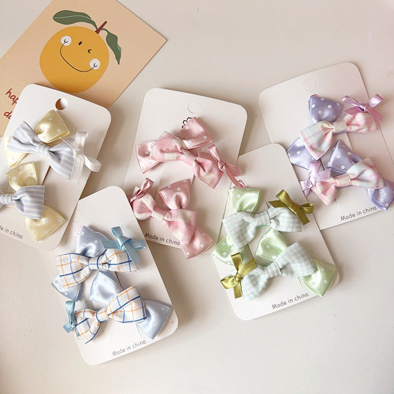 韩版甜美蝴蝶结发夹女童少女洛丽塔清新多色发卡头饰气质百搭发饰