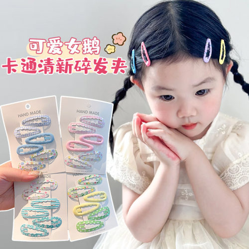 卷糖果儿童发夹碎花碎发夹