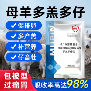 多羔多仔宝兽用母羊多产仔多羔促孕提高繁殖排卵多仔饲料添加剂