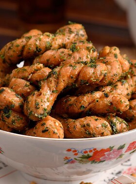 温州特产油赞子小麻花土特产小吃油赞子咸味海苔零食怀旧海苔味